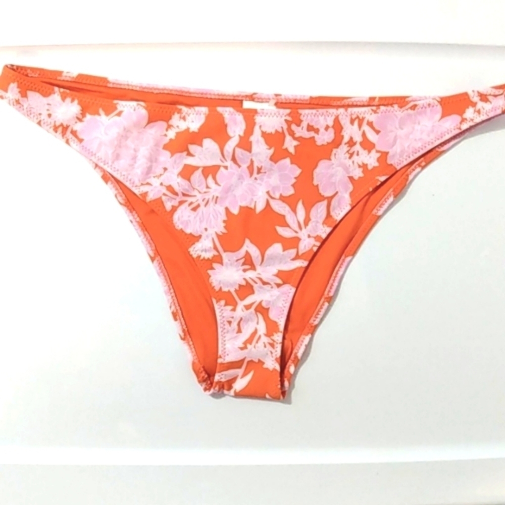 FOREVER 21 CINNAMON LAVENDER FLORAL HIGH-CUT BIKINI SWIMSUIT BOTTOM SIZE XL NWT